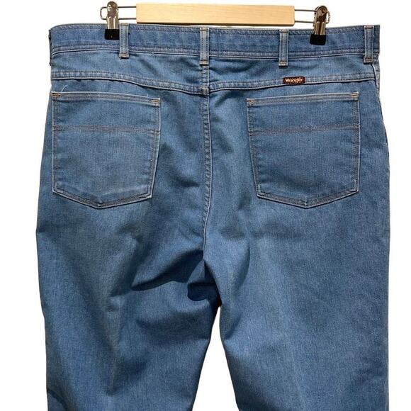 Vintage WRANGLER men’s jeans 40x30 light blue straight leg - Picture 4 of 7